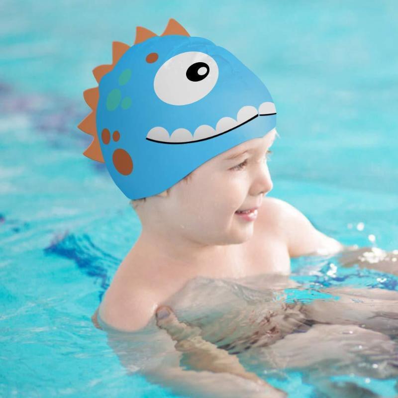 새로운 만화 실리콘 수영모 방수 공룡 긴 머리 스포츠  - Aquatic Sports Hat 리뷰 및 가격